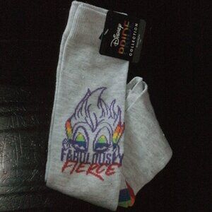 NWT Disney Pride Collection URSULA Fabulously Fierce Knee High Socks size 4-10